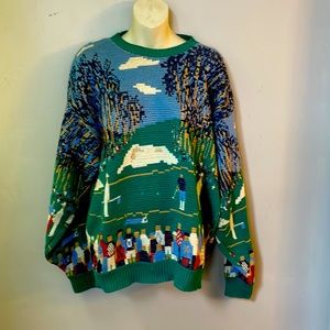 Vintage Golf Sweater Linksport L Rare and Cool!